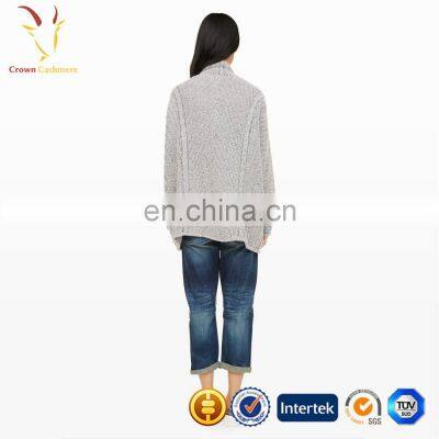 Woolen Knitted Grey Cardigan Womens Jacket photo-2