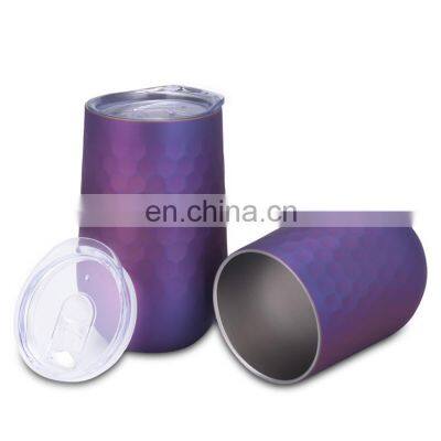 New design 12 oz  portable stainless steel insulation beer tumbler egg shaped with cover