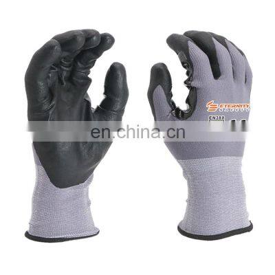 Gardening safety worker high quality working foam nitrile coated labor hand coated gloves