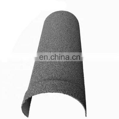 Relitop Sand Coated Heat Insulation Roofing Shingle Accessories Barrel Ridge Waterproof Half Round Roof Tile Cut Trims photo-4