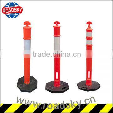 Highway Flexible Lane Divider Post Elasticity Warning