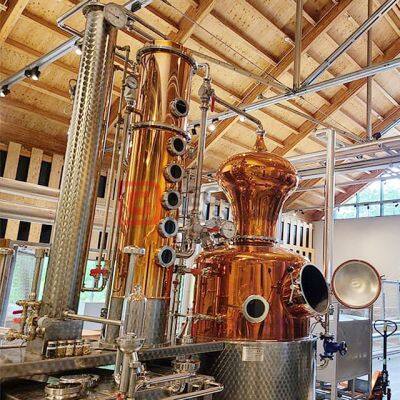 DEGONG 1500L Whiskey Vodka Gin Copper Distillery Equipment For Sale