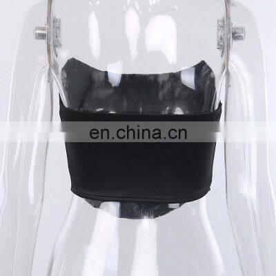 Sleeveless Off Shoulder Velvet Fashion Sexy Corset Crop Tops Vest Female Underwear Backless Bustier Top Solid photo-3