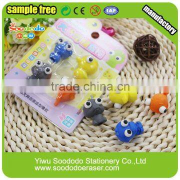 customer design big eyes mini eraser rubber topper