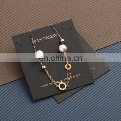 PandaSew Fashion 400gsm Paper Necklace Earring Packaging Jewelry Display Cards with Custom Logo