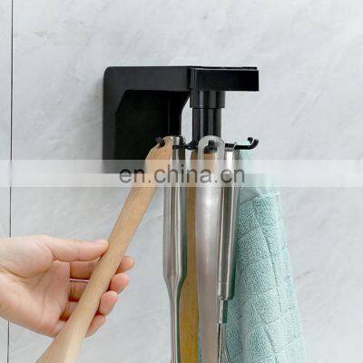 Kitchen Rotating Multi-functional Free-punch Rack Sticky Hook Rack Bathroom Storage Sticky Hook