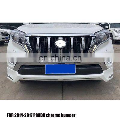 chrome Auto Part Front Bumper Board Guard For PRADO 2014-2017 bodykit