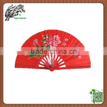 Chinese martial arts peony bamboo folding fan