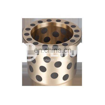 CNC JDB Flanged Brass Oilless Bushing Bearing With Graphite photo-4