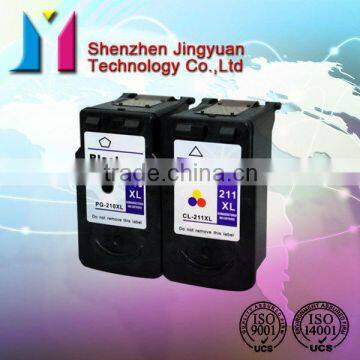 Remanufactured ink cartridge for Canon PG210/CL211 for PIXMA iP2702/PIXMA MP240/250/340/PIXMA MP250 with reset chip