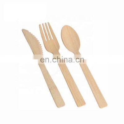 New Type Eco Friendly Fork Knife Spoon Bamboo Disposable Cutlery Set Biodegradable Bamboo Tableware photo-2