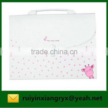 Customized 13 pockets PP decorative expanding file folders/a4 plastic folder