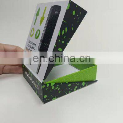 Custom Logo Art Paper Rigid Cardboard Packaging Clamshell Book Shape Gift Box for Electronic Product photo-5