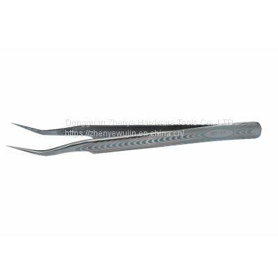 Precision fine stainless steel fine eyelash tweezers sharp tip electron microscope laboratory electron microscope clip ST-17 Textured