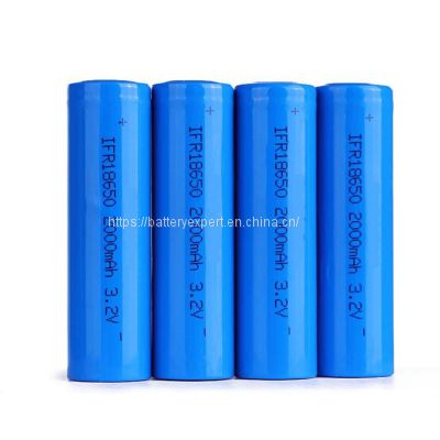 Rechargeable lithium iron phosphate battery 3.2V 1500mAh 2000mAh 18650 Cylindrical LiFePO4 Battery Cell