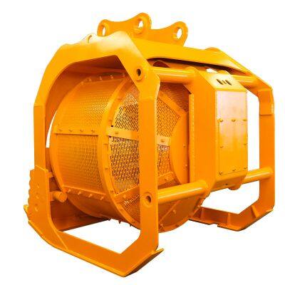 River Sand Washing and Screening Bucket Sand and Gravel Separation Drum Excavator Hydraulic Sieve Bucket Rotating Drum Screen photo-6