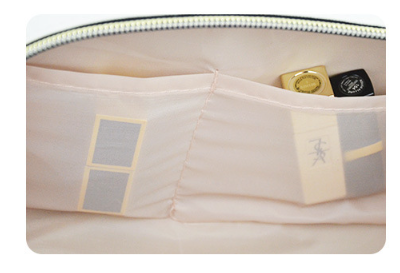 Double Zipper Cosmetic Bag Daily Use Custom Pu Cosmetic Bag