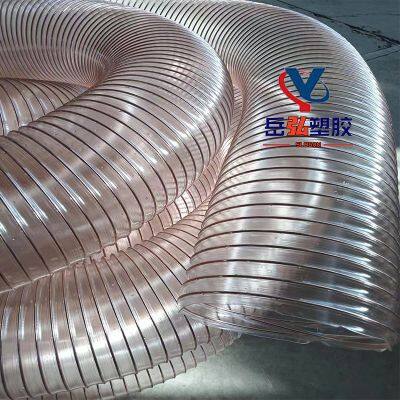 PU Steel Wire Telescopic PipeThe Source Manufacturers Have Sufficient SupplyTransparent Ventilation Hose for Industrial Dust Suction photo-3