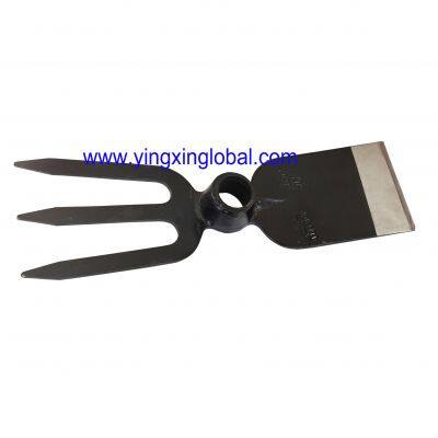 30020131 With Round Hole Eye Three Tines And Cutting-Spade Type Vegetable Courtyard Forged Digging Garden Farming Fork-Hoes Hoes