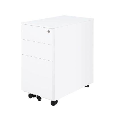 Modern 3-Drawer Mobile Pedestal Cabinet Metal Storage for Home Office School & Hospital Use photo-2
