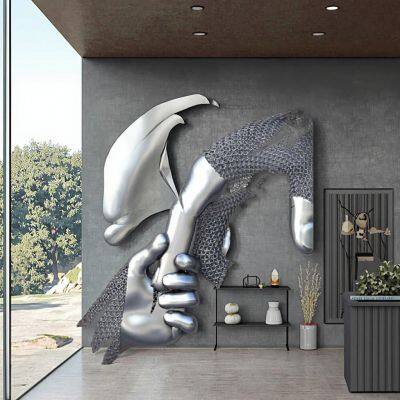 Прочные наружные украшения для фабричных галерей и городских площадей / Дизайн цепочки, защищающей от песка / Холодно-серый зеркально полированный текстур