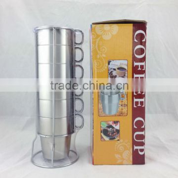 Insulated Double Wall Stainless Steel Coffee Mugs With Handle with Stand