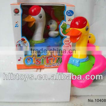 Battery operated circle duck w/lights,music,OB toy