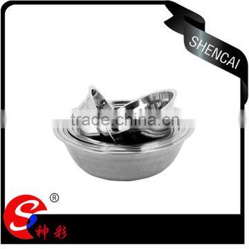 Non magnetic deep soup bowl 7pcs wholesale double wall cheap stainless steel soup bowl