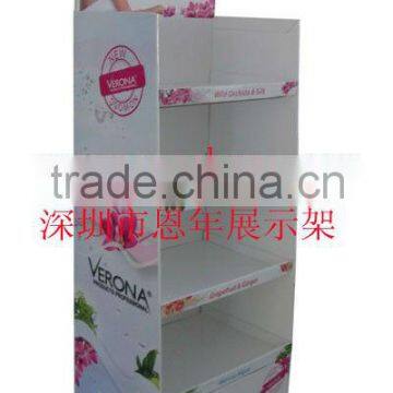 cardboard shampoo display stand/cardboard poster display stand/christmas decorations cardboard display stand