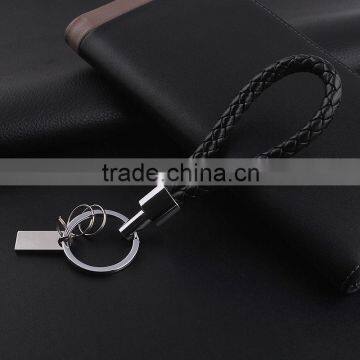 High-grade Leather Key Ring Beautifully Creative Rope Car Leather Strap Key Chain photo-2