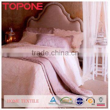 China made cotton soft bedding cheap embossed ultrasonic quilt