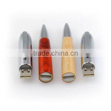 8gb usb pen shaped flashdisk in wood colors