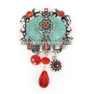 2015 Caroline Fashion New Design Turquoise brooch for wedding invitations