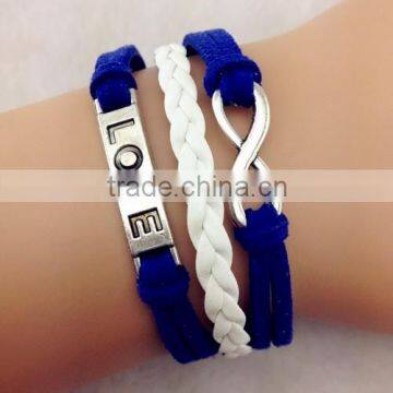 CB8116 simple infinity design love wholesale jewelry leather bracelet alibaba fr