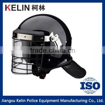 Reinforced Anti riot helmet with artificial leather neck protector