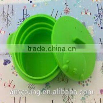 Baby Product Non Spill Special Bowl Fresh Food Silicone Bowl,LFGB,FDA Approval Safe Silicone Milk Bowl, Baby Bowl With Lid