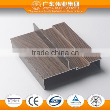 Wood grain anodized aluminum profile extrusion for glass industry door and window                        
                                                                                Supplier's Choice