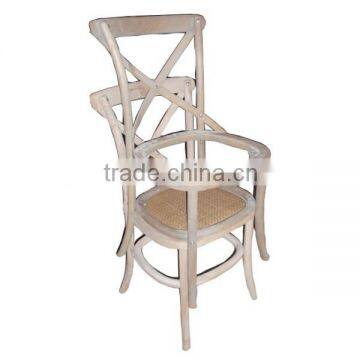 French stackable X back wedding chair