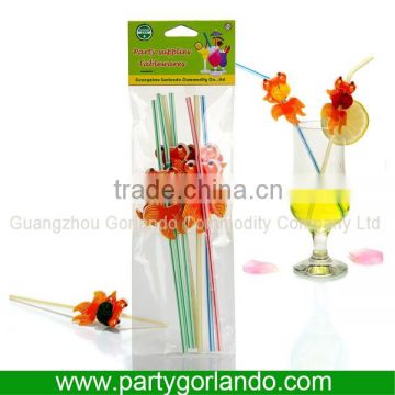 disposable decorative plastic cocktail drinking straw