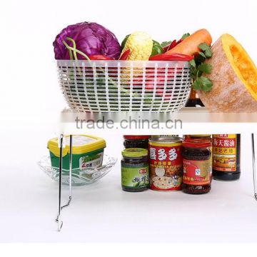 Chrome plate+pp 40*23.7*21 Kitchen tools plastic folding rack/grocery rack