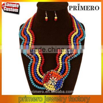 African Jewelry Sets Bridal Nigeria Wedding Crystal Necklace Bridal Accessories