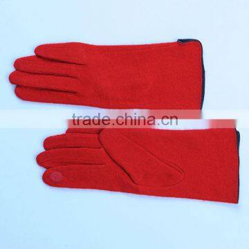 Shetland Screen Touch Customized Wool Gloves with Side Opening