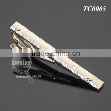 High Quality Alloy Party Simple Necktie Tie Clip Bar Pin Practical Blank Silver Metal Clip Bow Tie