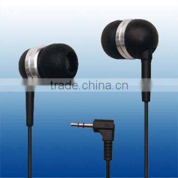 3.5mm L Shape Plug Plastic Handsfree Headphone Earbuds With Mic photo-3