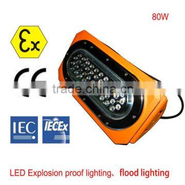 2014 HOT! 80W LED explosion proof light fixture for Group II zone 2,