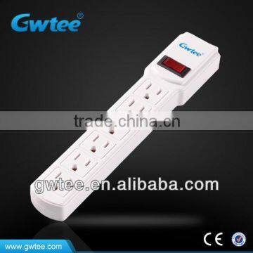 6 way America extension socket with switch