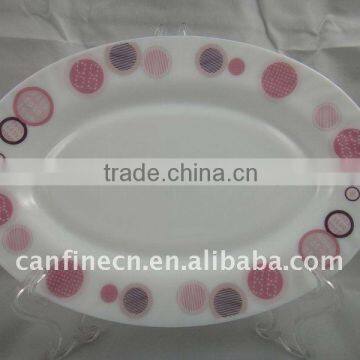 OVAL PLATE WITH SIMPLE DECAL