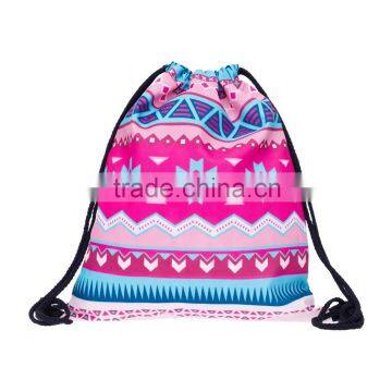 Brand New 3D Printed Aztec Fashion Foldable Drawstring Bag Promotional