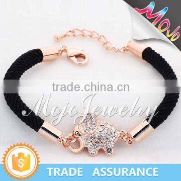 2016 New Wholesale Fashion Handmade Metal Elephant Charm Bracelets