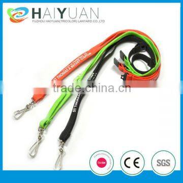 cheap custom 100% polyester tubular lanyard no minimum order